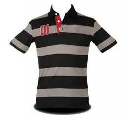 Black and Grey Sporty Polo Manufacturers