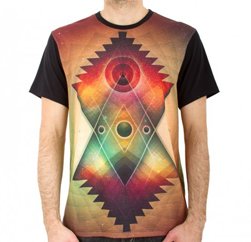 Colorful Cosmic Graphic Tee Suppliers