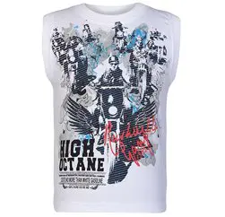 High Octane Sleeveless T Shirt In White Manufacturers