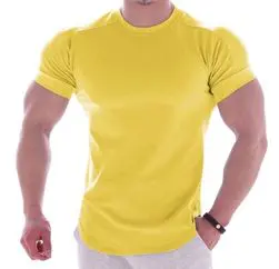 Wholesale Limestone Yellow Basic Blank T Shirt