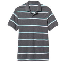 Pumped Grey Striped Polo T Shirt Suppliers