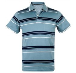 Sky Blue Polo With Black Stripes Suppliers