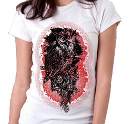 Owl In The Hole Printed Tee Manufacturer