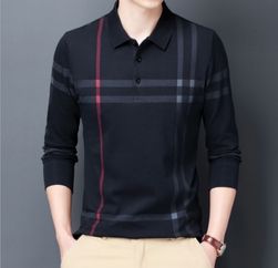stripe polo black long sleeve t shirt manufacturer