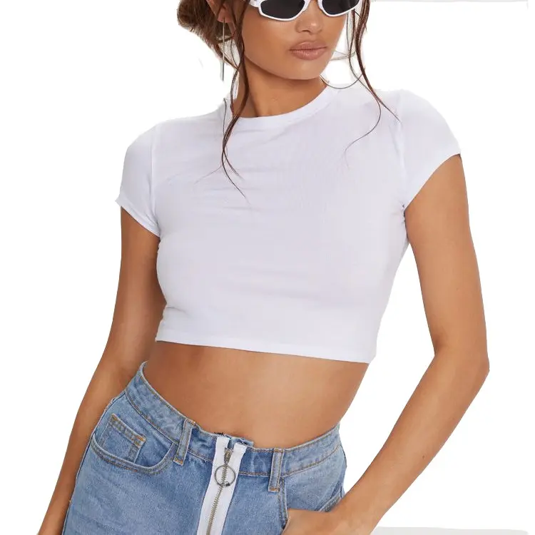 white mini crop top manufacturer