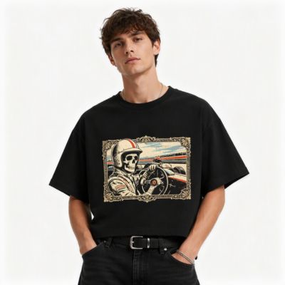boxy fit cropped mens t-shirts vendors